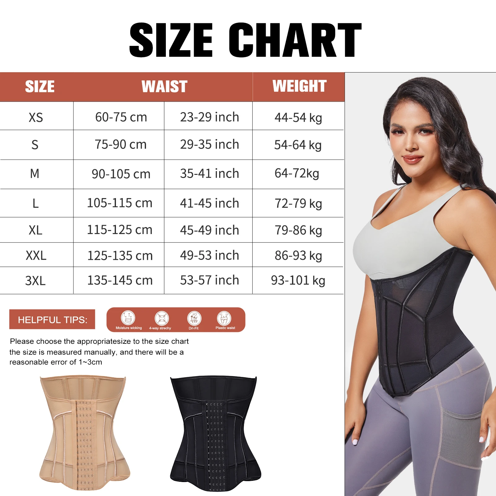 MiiOW Waist Trainer Corset Women Binders Shapers Tummy Wrap Body Shapewear Slimming Belt Flat Belly Workout Women Shaper Girdle