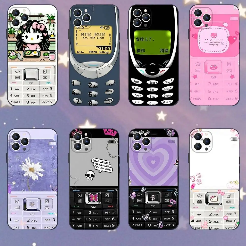 

Product Retro For N-Nokia Phone Case For iPhone 16,15,14,13,12,11,Mini,Pro,SE,MAX White Matte Shockproof Cover