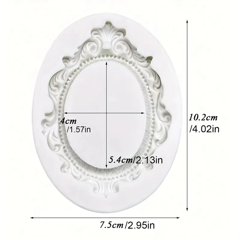 European Style Frame Silicone Mold DIY Photo Frame Making Gypsum Epoxy Resin Sugar Flipping Process Silicone Mold Tool