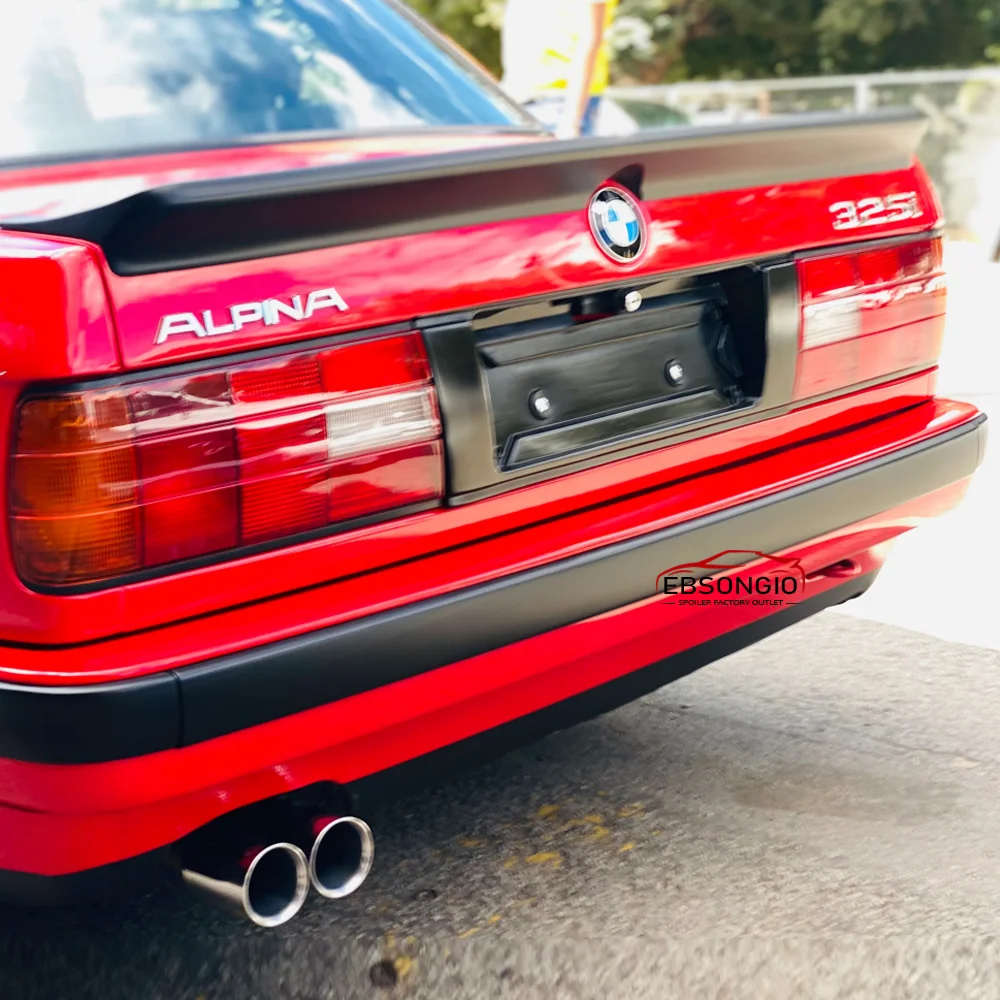 For BMW 3 Series E30 M3 M Tech | M Technic 1 Gloss Black Rear Boot Spoiler Lip Wing Body Kit 1983-1993