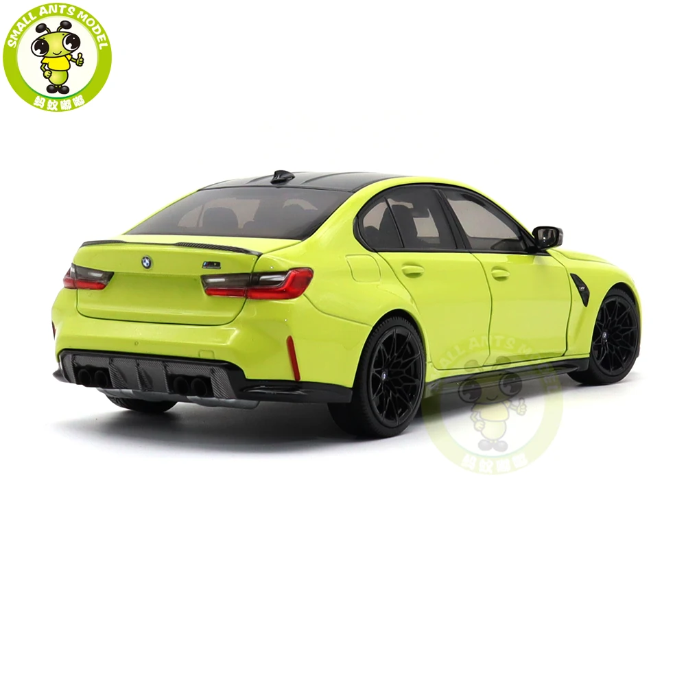 1/18 M3 G80 2020 Green And Yellow Metallic Minichamps Diecast Model Car Toys Gifts