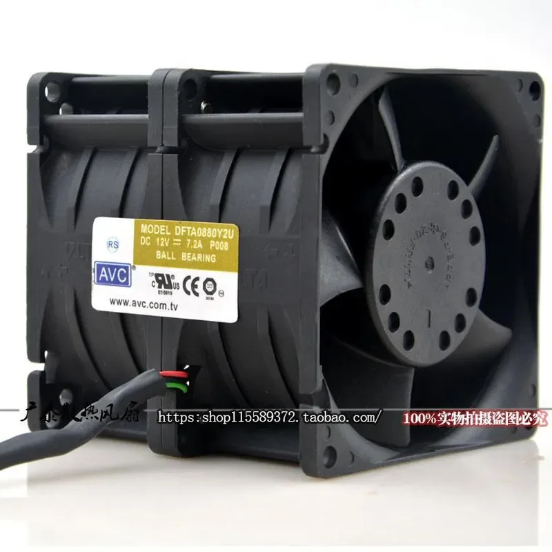 for AVC DFTA0880Y2U 12V 7.2A 80mm Dual Motor Turbo Fan High Speed Blower for Car Modification Supercharger Cooling