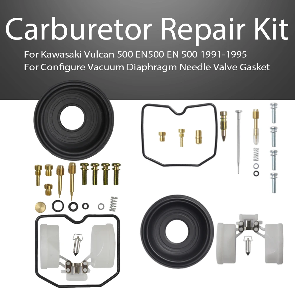 

2 Set Carburetor Repair Kit for Kawasaki Vulcan 500 EN500 EN 500 1991-1995 Configure Vacuum Diaphragm Needle Valve Gasket