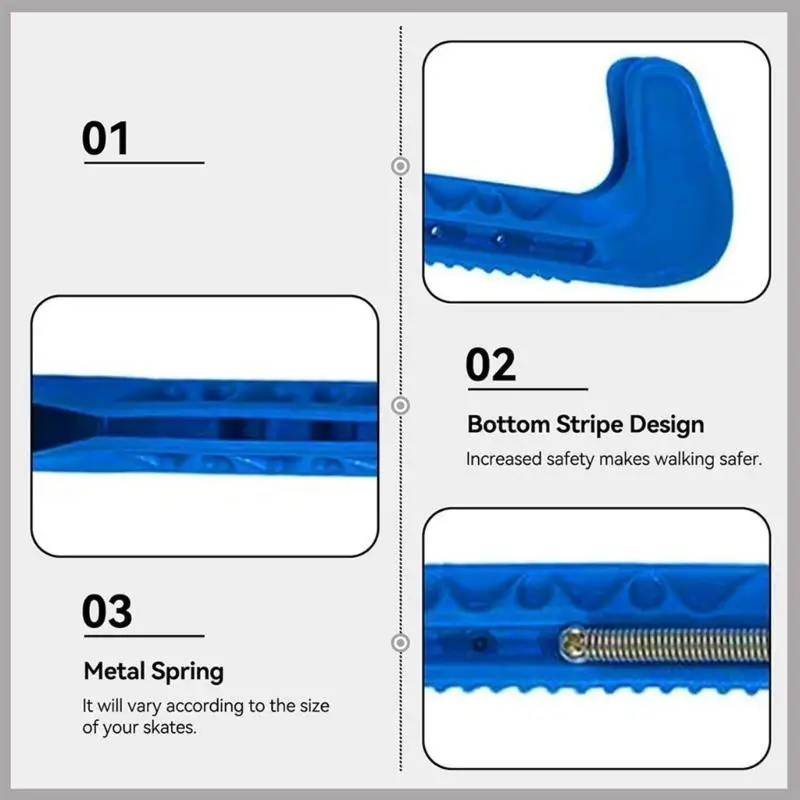 Ice Hockey Figure Skate Blade Covers Ice Skating Guards Adjustable Skate Guards Protector Elastic Ice Skate Blade Guards 