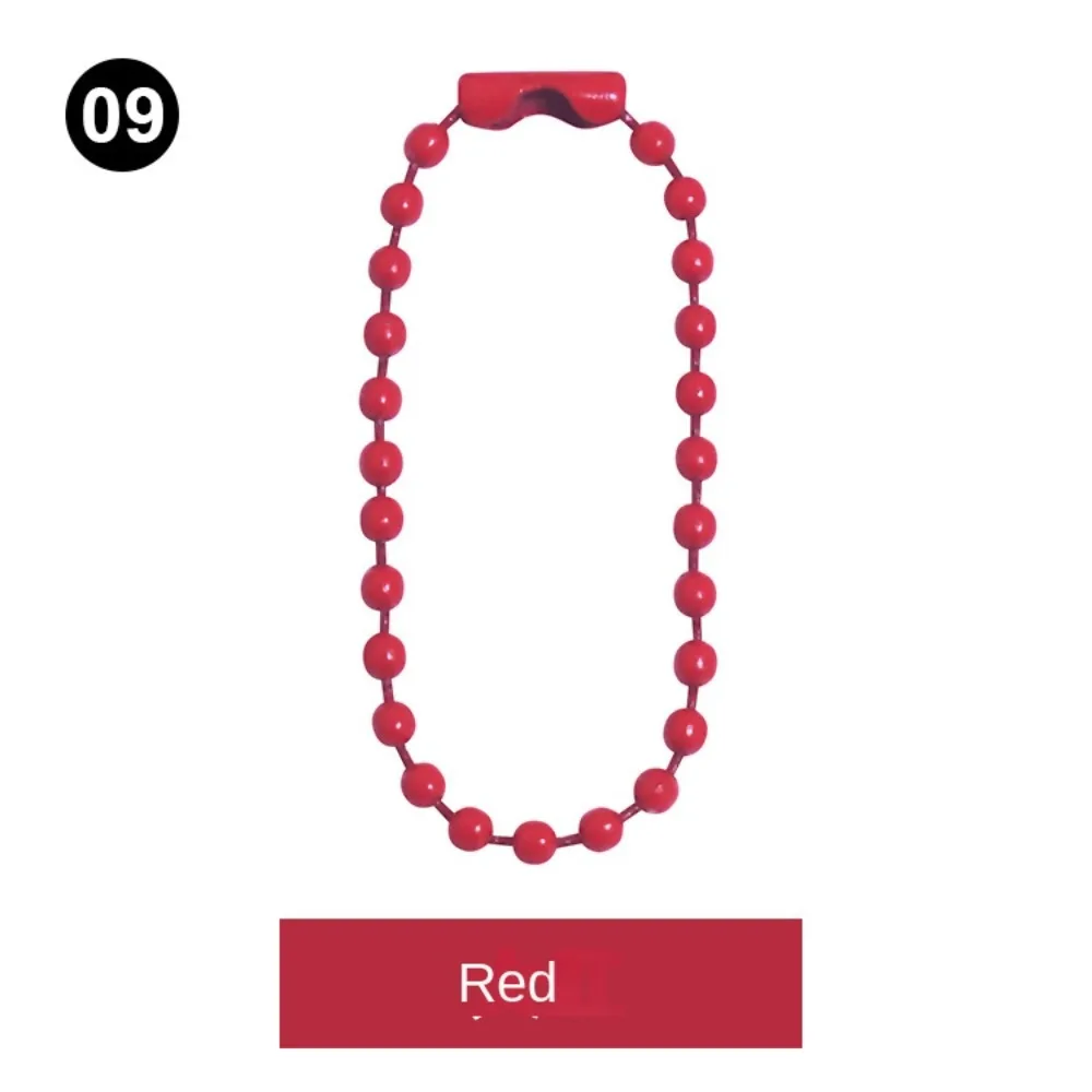 50/100PCS New 10cm Ball Bead Chains DIY Metal Key Ring Accessory Dolls Handmade Label Hand Tag Connector Key