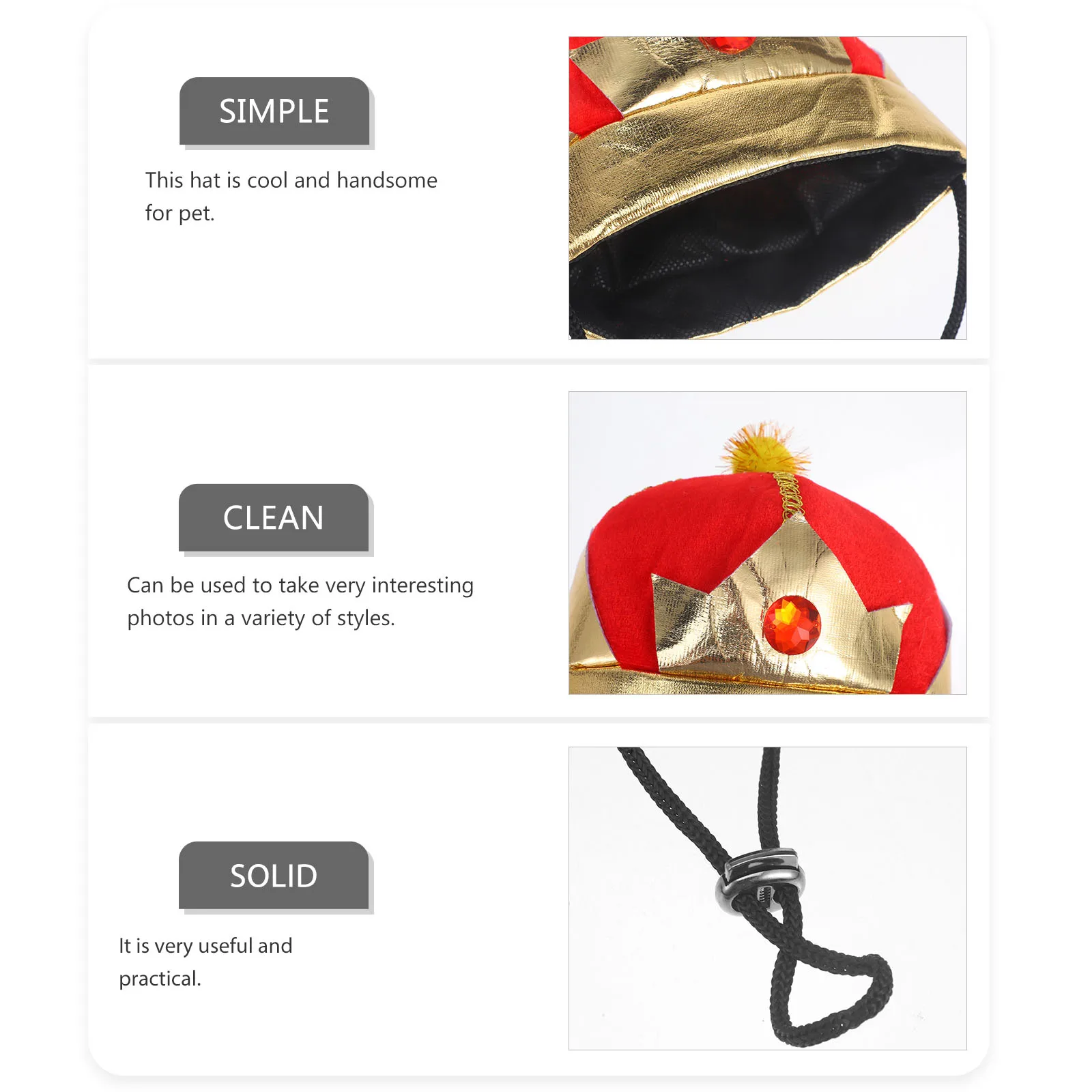 

Hat Crown for Dogs Cats Lovely Kitten Hats Festival Decorative Party Supplies Adjustable Rope Pet Dog Cat Hat Cool