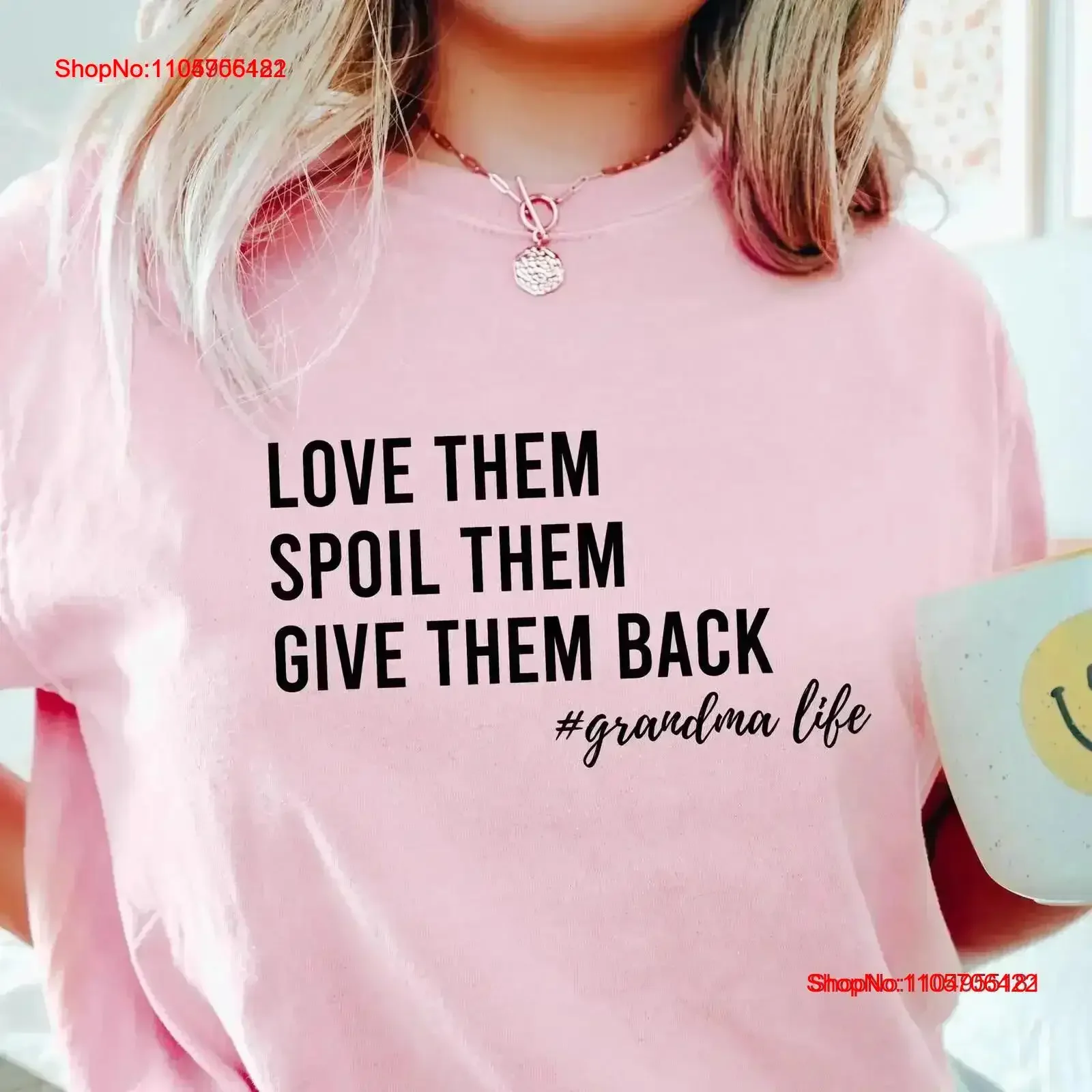 Love Them Spoil Give Back Grandma T shirt Grandmother Funny Inspirational Life Retro s vintage Washed Soft Comfortable homme