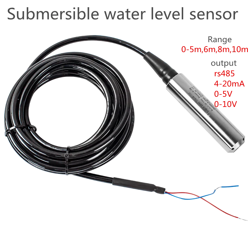 

4-20MA rs485 Output submersible Level Transmitter Liquid Oil Probe Detect Controller Float Switch 1-10m for Well Pump