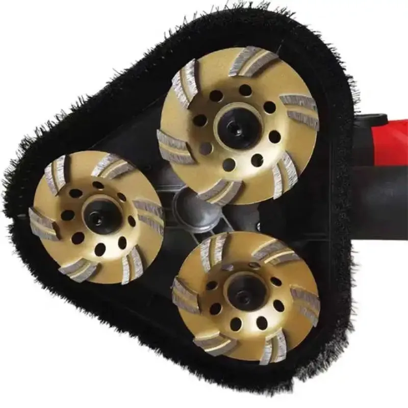 

220V Three-Head Handheld Floor Grinder Dust-Free Concrete Polishing Edge Grinding Machine for Renovation