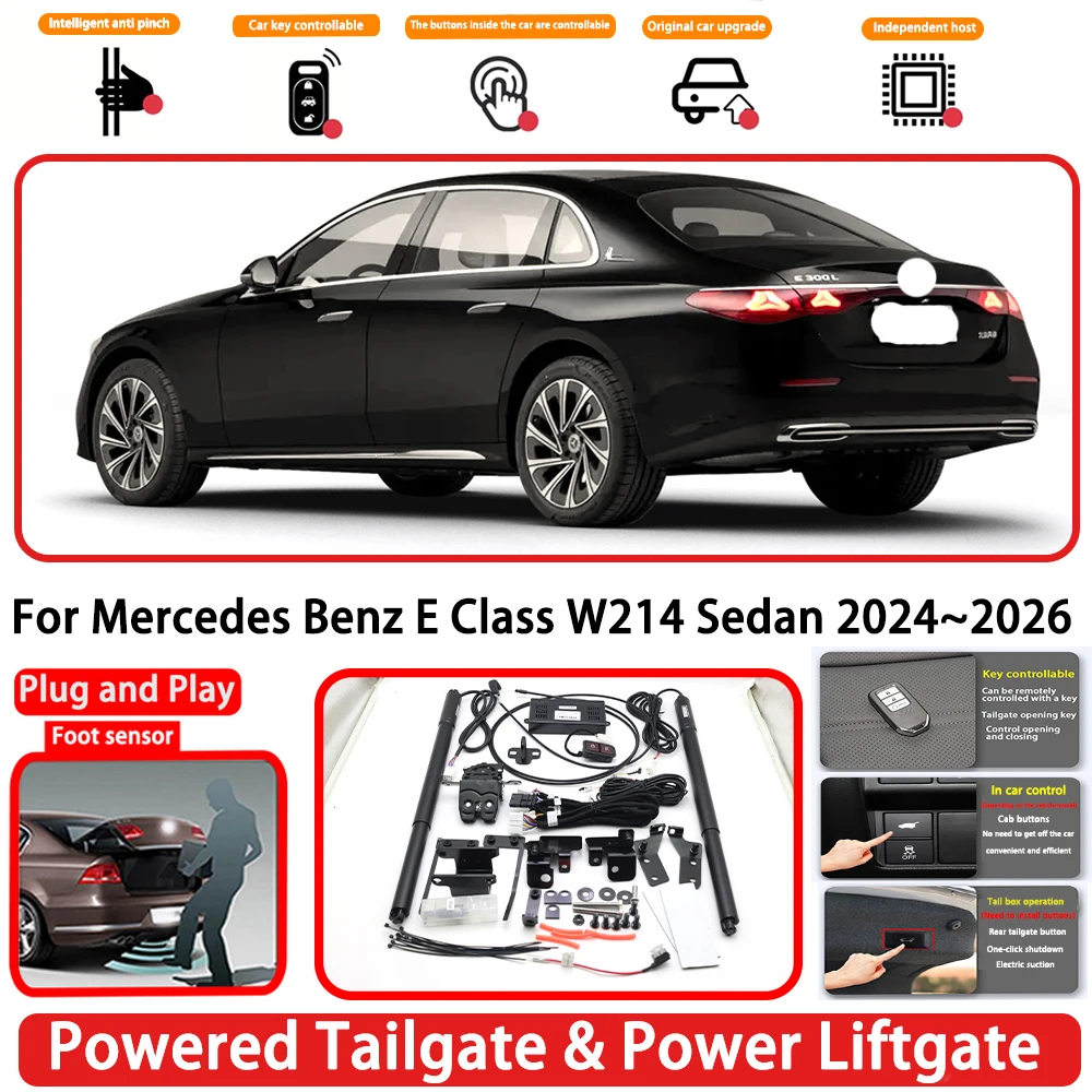 for Mercedes Benz E Class W214 Sedan 2024~2026 OEM Plug and Play Auto Powered Tailgate Power Liftgate Rear Trunk Opener System
