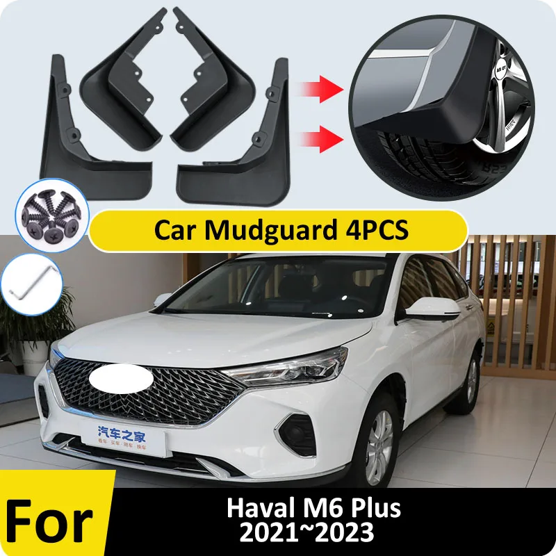 

4x Mudguards For Haval M6 Plus 2021 2022 2023 Splash Set Molded Mud Flap Splash Guard Front Rear Fender Mudflaps Car Accessories