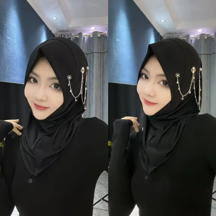 Muslim Women Boutique Chains Plain Instant Cheap Hijabs