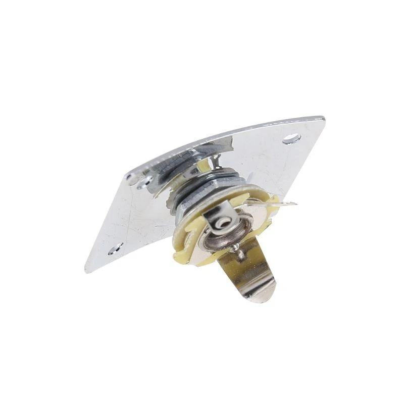 Guitar Plate + Output Socket Chrome Rectangle for Gibosn