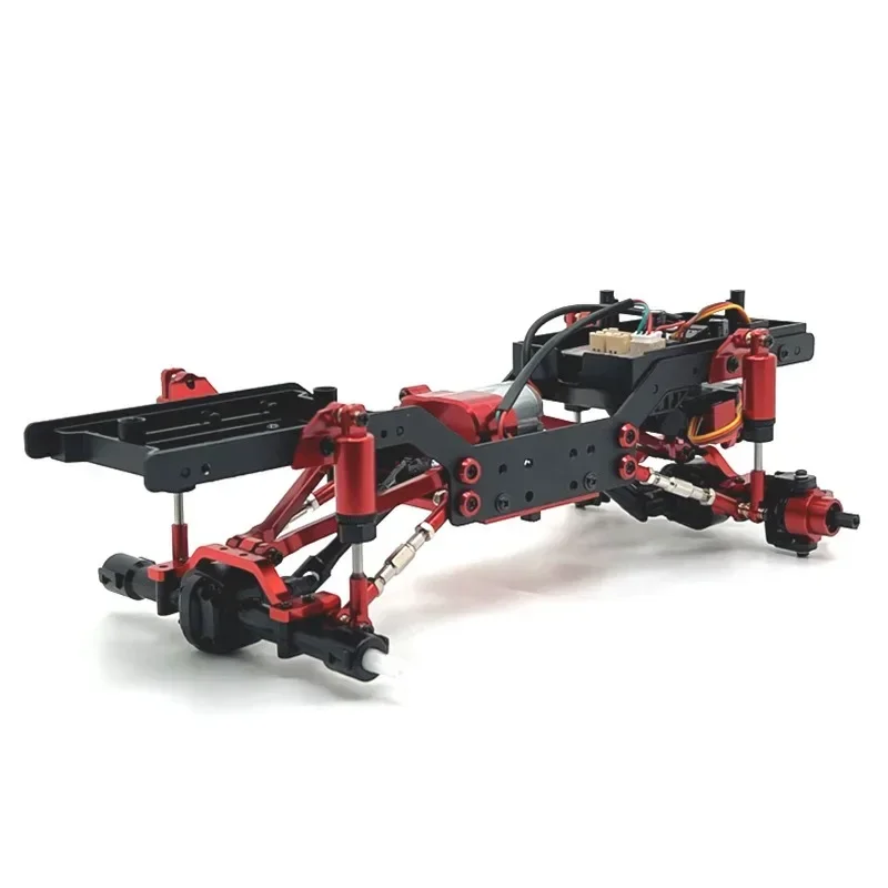 Nuevo MN99S, varilla de enlace de chasis de Metal, montaje de varilla de tracción, amortiguador de aceite, caja de cambios, Kit de montaje de Motor, piezas de mejora de coche 1/12 RC