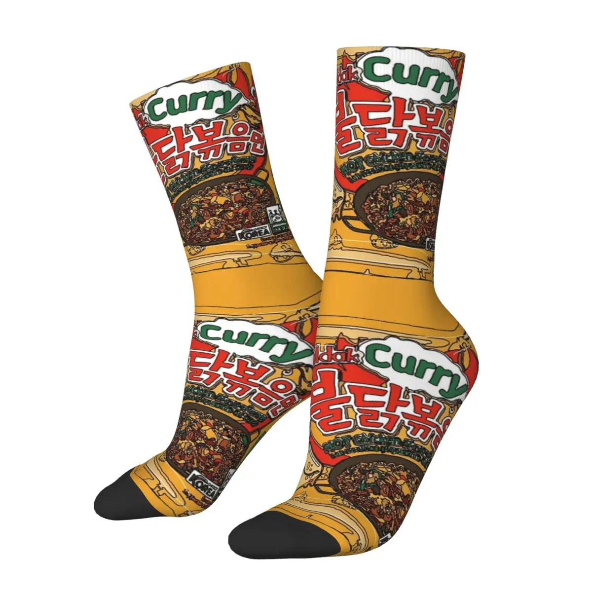 Samyang Curry Spicy Ramyun Socks Spring Stockings Fashion Men Soft Breathable Socks Custom Skateboard Anti Skid Socks