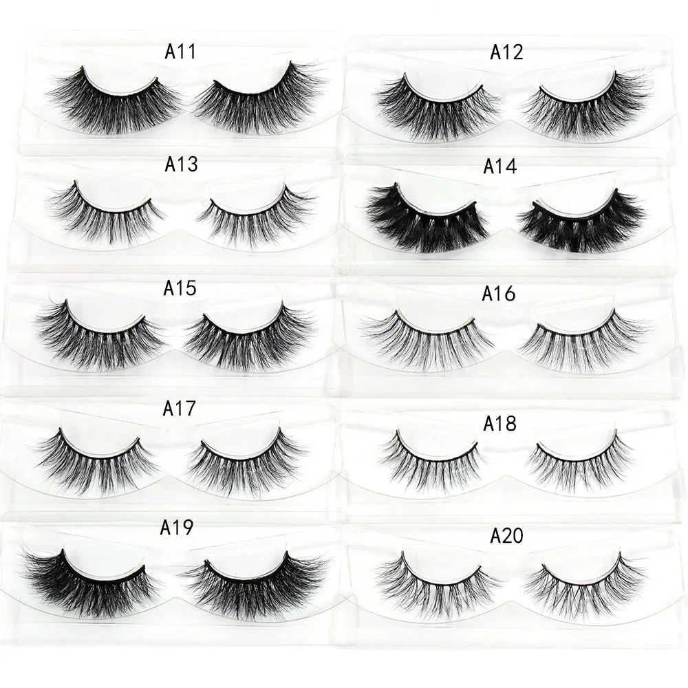 バルク 3D ミンクまつげ 100 ペア/パックまつげトレイなしボックス手作りフルストリップまつげふわふわつけまつげメイクアップ卸売