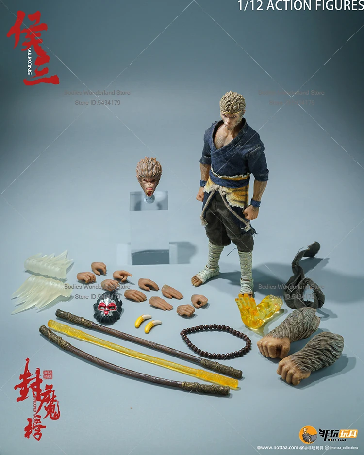 En Stock Nota 1/12 escala soldado masculino mito negro Wukong Anime Hou San edición de lujo 6 pulgadas figura de acción colección de muñecos