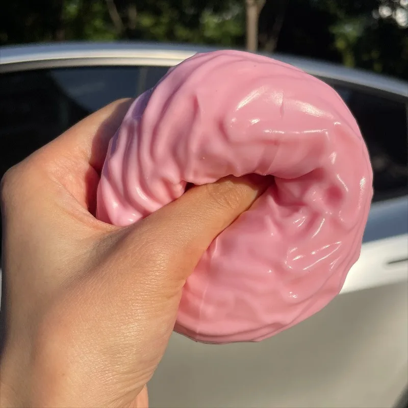 Cream Roll Cake Crunchy Squishy Fidget Toy Blocks Filled Cream Roll Stress Ball Toy Portable Stress Relief Anxiety Relief Toy