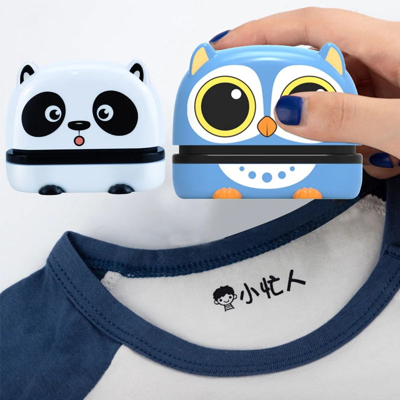 Customized Name Stamp Personal Student Child Baby Engraved Waterproof Stamp Non-fading Kindergarten Name Seal Black White Ink