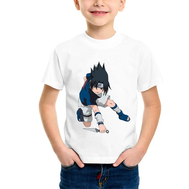 ナルト Tシャツファッション綿半袖少年服ヒップホップ夏トップスラウンドネック子供服かわいい漫画アウトドアウェア