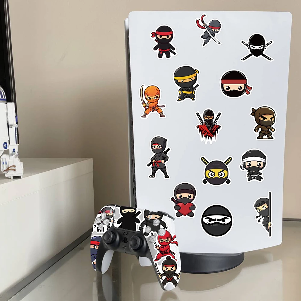 50pcs Cartoon Cute Ninja Stickers Decals For Phone Laptop Skateboard Suitcase Guitar Graffiti Aesthetic Stickers For Students