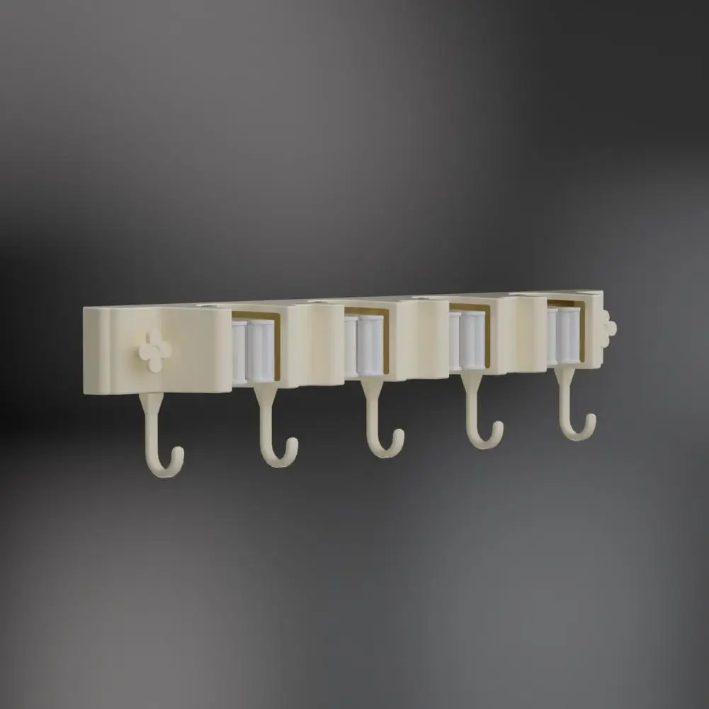 حامل مكنسة ذاتي اللصق يُثبت على الحائط حامل ممسحة لمنظم منزلي سهل مع قدرة تحمل قوية ومناسبة عالمية