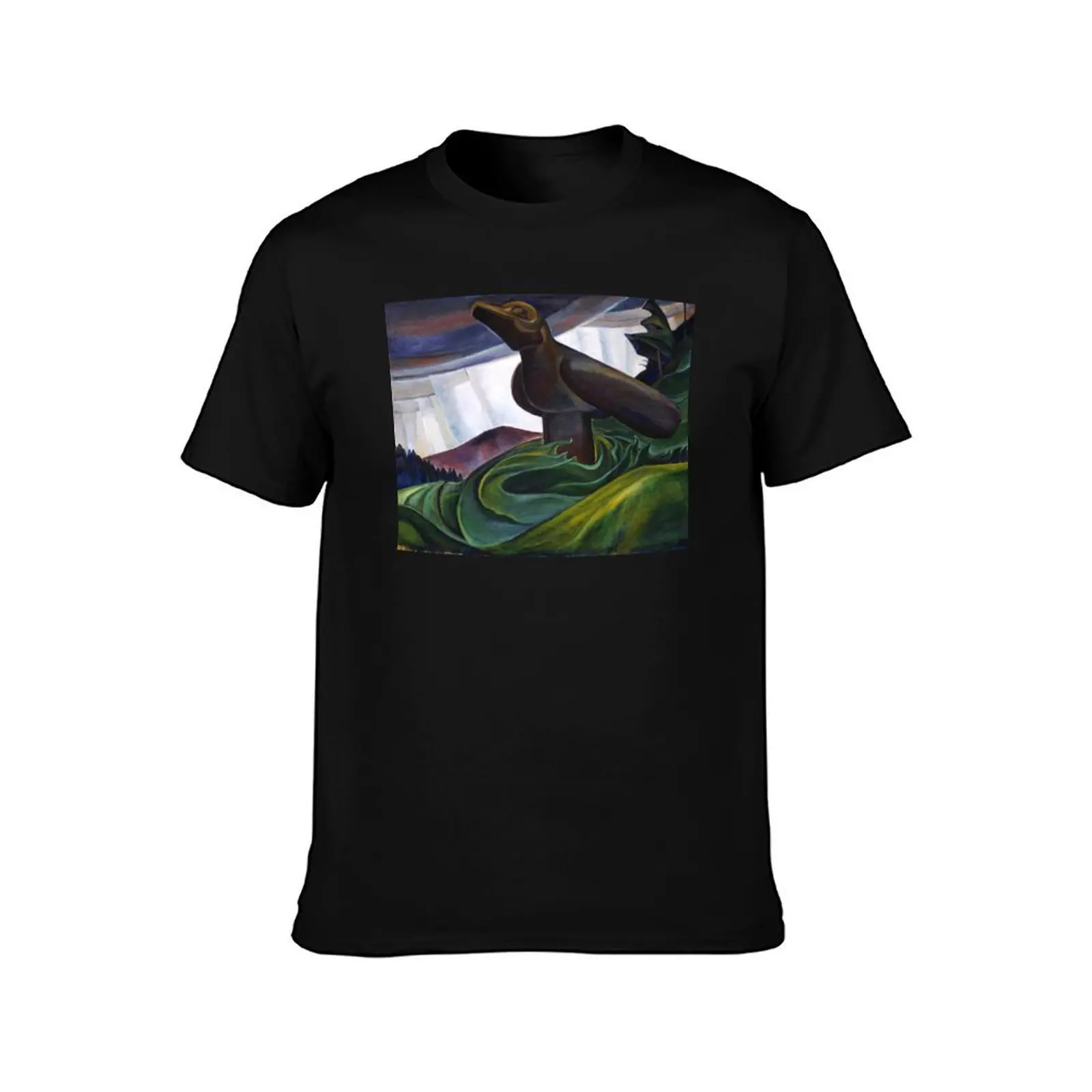 Emily Carr - Big Raven T-Shirt Summer Casual Cotton Tee Oversized Streetwear Tops Vintage Graphic Print Unisex Men Women