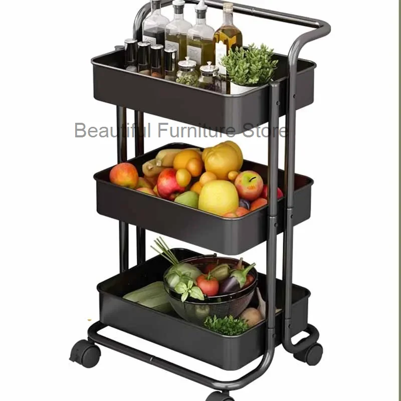 Mobile Modern Kitchen Island Trolley Luxury Shelf Food Truck Kitchen Island Cart Storage Carrito Organizador Home Furniture