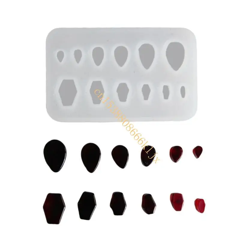 

Reusable Silicone Mold For Making Unique Teardrop and Coffin Ear Decorations 066C