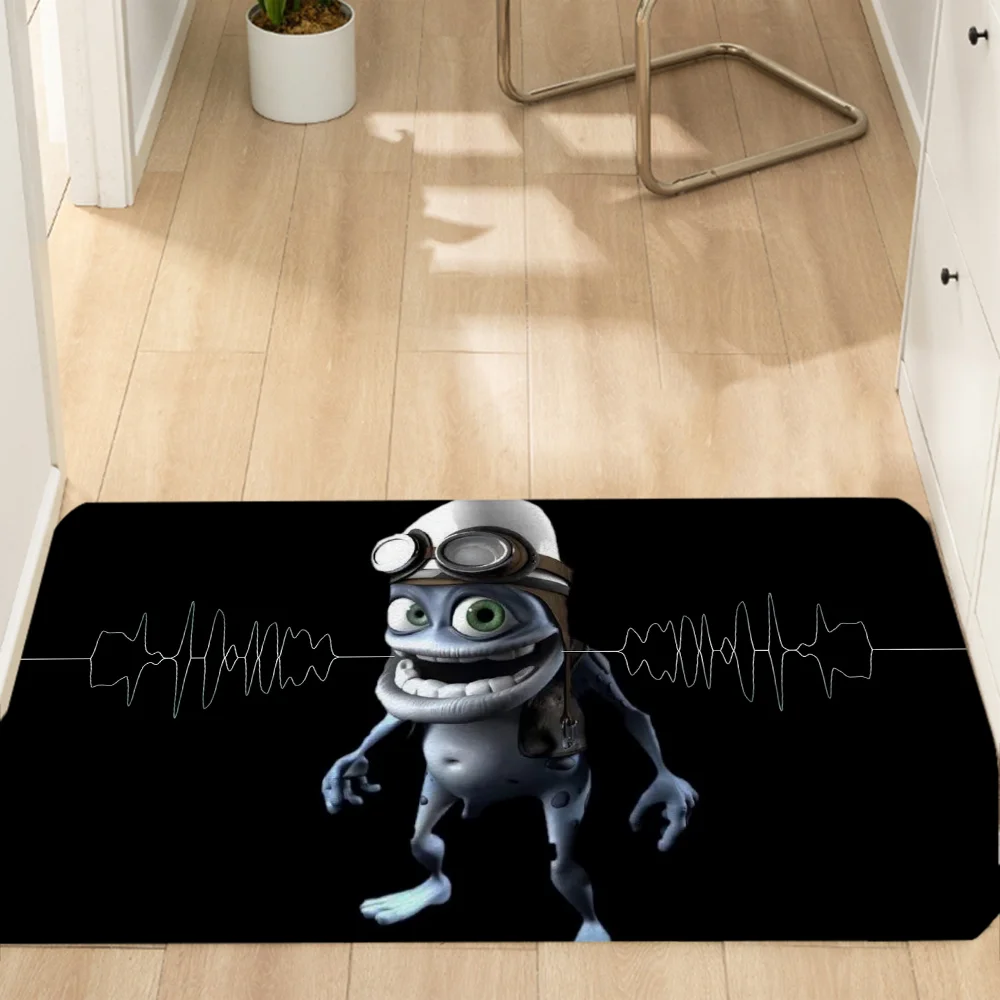 Crazy Frog Kitchen Mats for Floor Mat Room Things for the Home Decoration Accessories Cute Carpet Bedroom Rug Bathroom Foot Mat