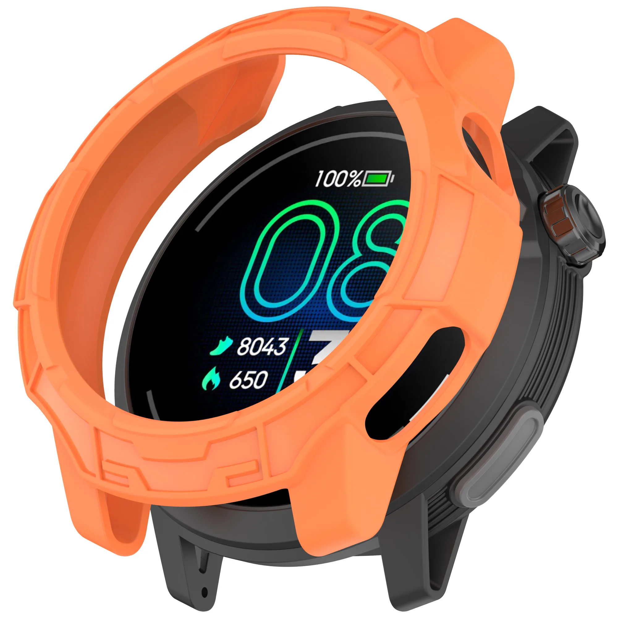 

Мягкий чехол для часов Coros Pace Pro из ТПУ, полый противоударный бампер, рамка-оранжевый