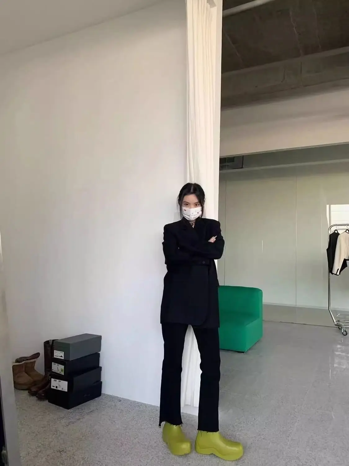 Abbigliamento donna Trend 2025 Blazer Donna Due bottoni appropriato quadrato legato gambe a strati irregolare senza bottoni Casaco Doubled