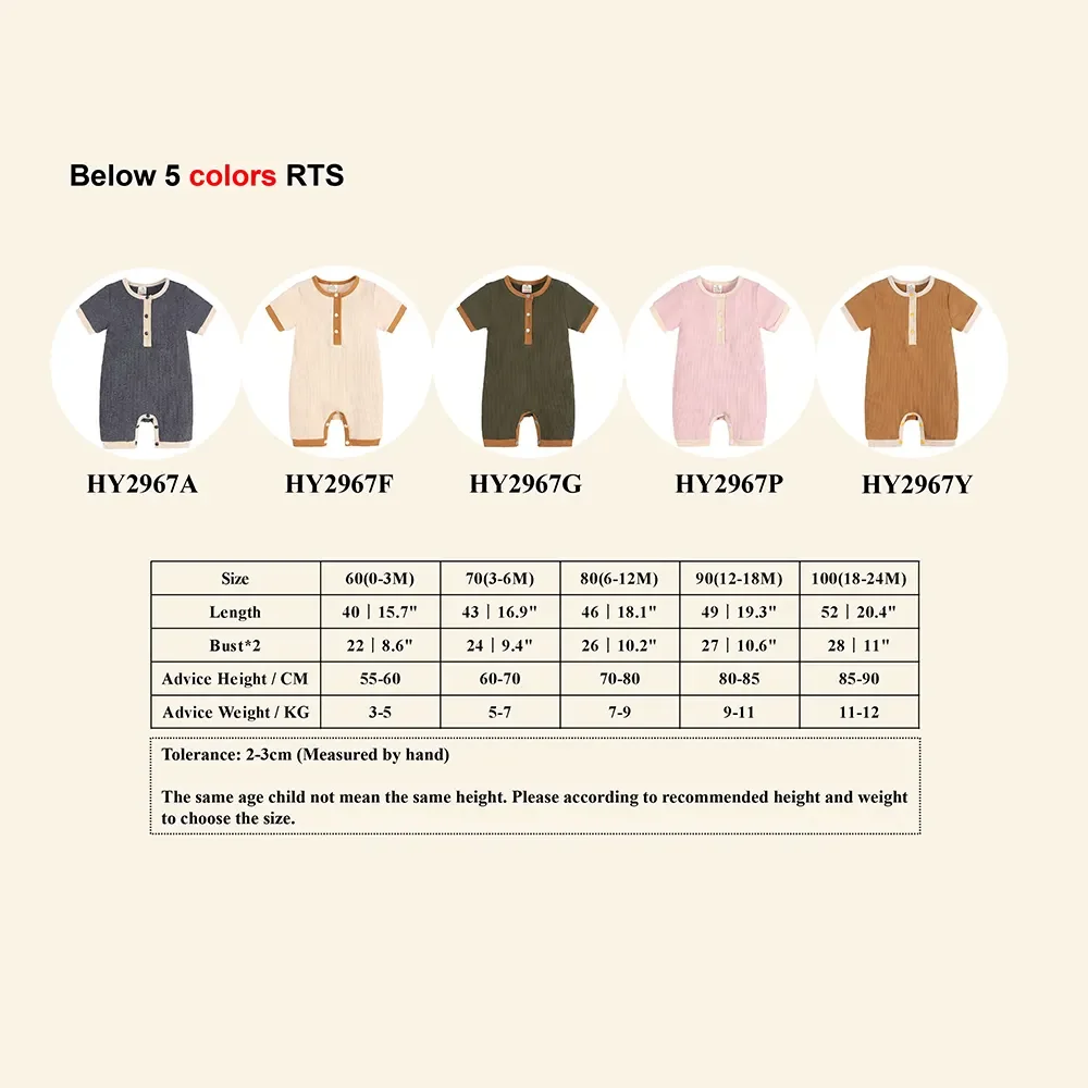 Peleles de bebé de 0 a 24M, mono de manga corta de algodón acanalado personalizado, mono de verano, ropa para recién nacidos, niños y niñas, mono, pijamas informales