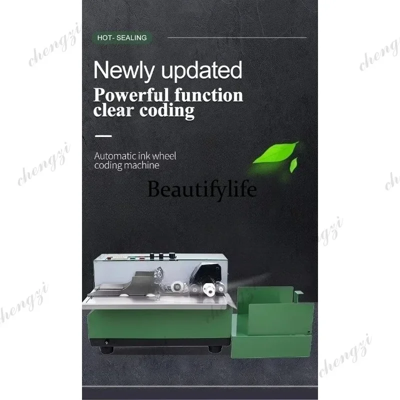 AB AB02 Electric Automatic Ink Wheel Printers High Speed Continuous Expiry Date Coder Paging Coding Machines For Plastic Label P