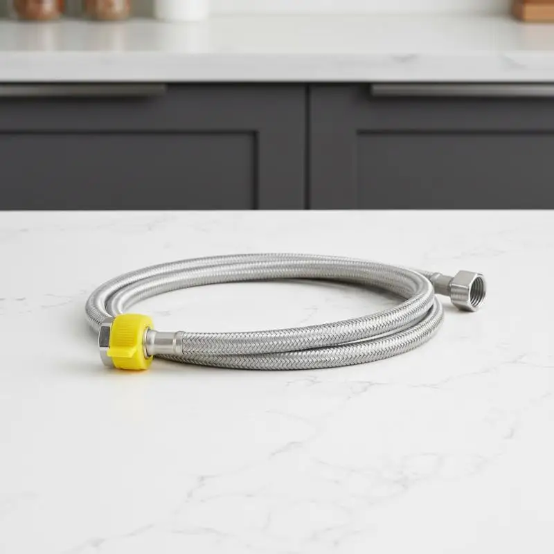 50cm Heavy Duty Stainless Steel Braided Hose Explosion-Proof Flexible Faucet Water Pipe for Commercial Residential Plumbing