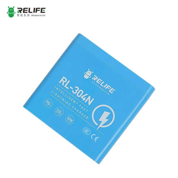 RELIFE RL-304N Smart digital display 6 port charger 87W efficient fast charge for all mobile phones tablets and other devices