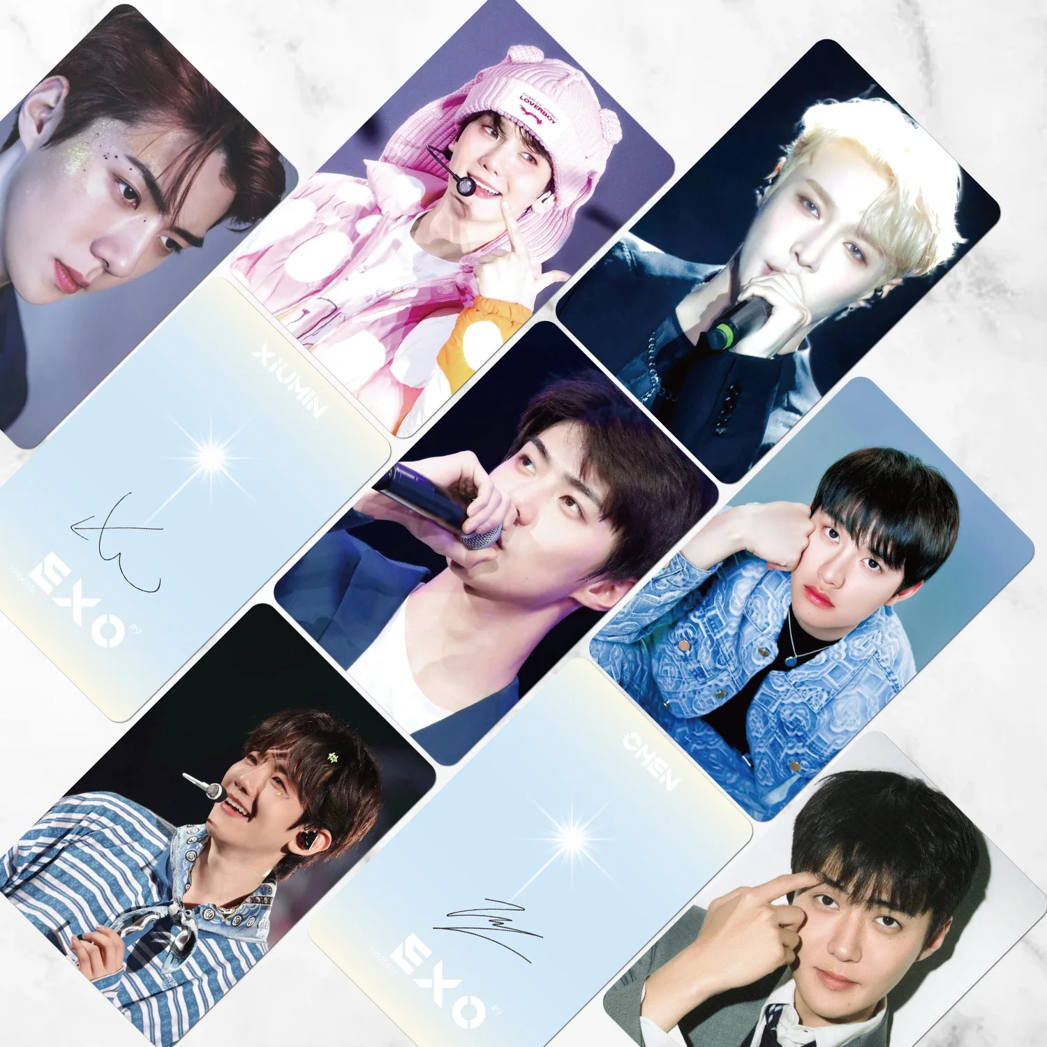 Imagem -04 - Impresso hd Photocards para Boy Idolnovo Álbum Fan Encontro: um Lomo Cards Baekhyun Sehun Kai Suho Chanyeol Chen Presentes para Fãs 55 Pcs por Conjunto Fãs