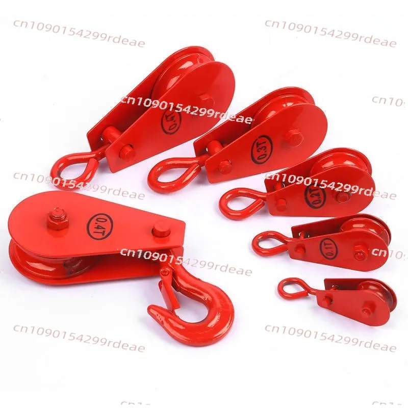 Mini Sheave 0.1T Swivel Eye Lifting Pulley Block Wire Rope Cable Roller For Lifting Rigging Hardware Crane Construction