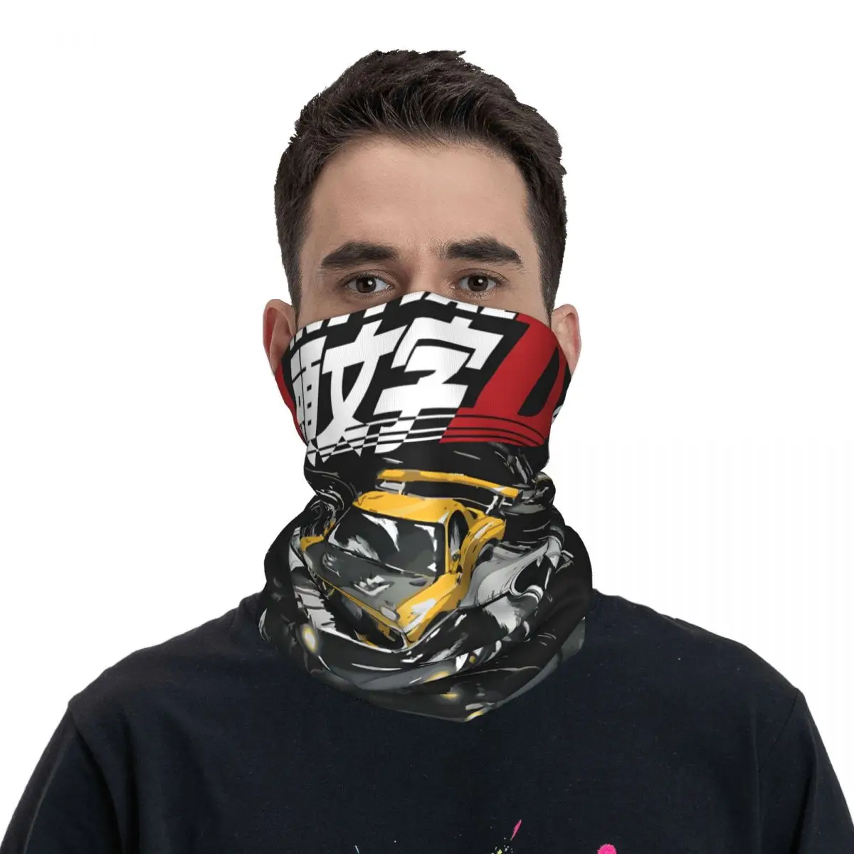 Smart Bandana Neck Gaiter Motorcycle Club I-Initial D Face Mask Cycling Scarf Hiking Unisex Adult Winter