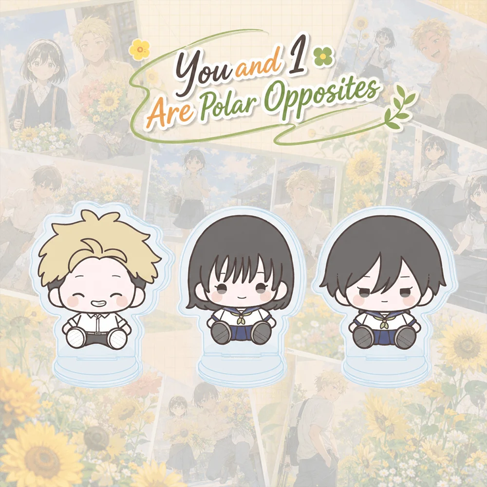 You and I Are Polar Opposites Yamada 10cm Acrylic Stand Keychain Chibi Q Version Tabletop Ornament Desk Room Decor Anime Figure