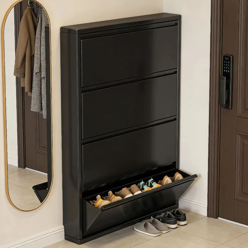 Ultra-thin shoe cabinet household entrance narrow entrance cabinet