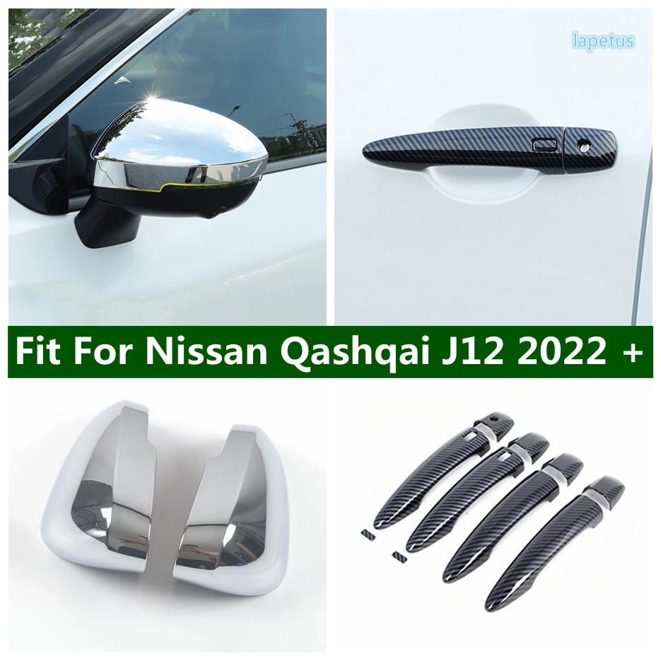 

Outside Door Handle Bowl / Chrome Rearview Mirror Protector Cap Cover Trim Fit For Nissan Qashqai J12 2022 2023 Auto Accessories