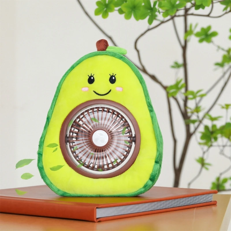 Boneka Lembut Mewah Eksterior Dapat Disesuaikan Sudut 45 ° Baterai 1200MAH Kipas USB Perangkat Pendingin Hadiah Mainan Musim