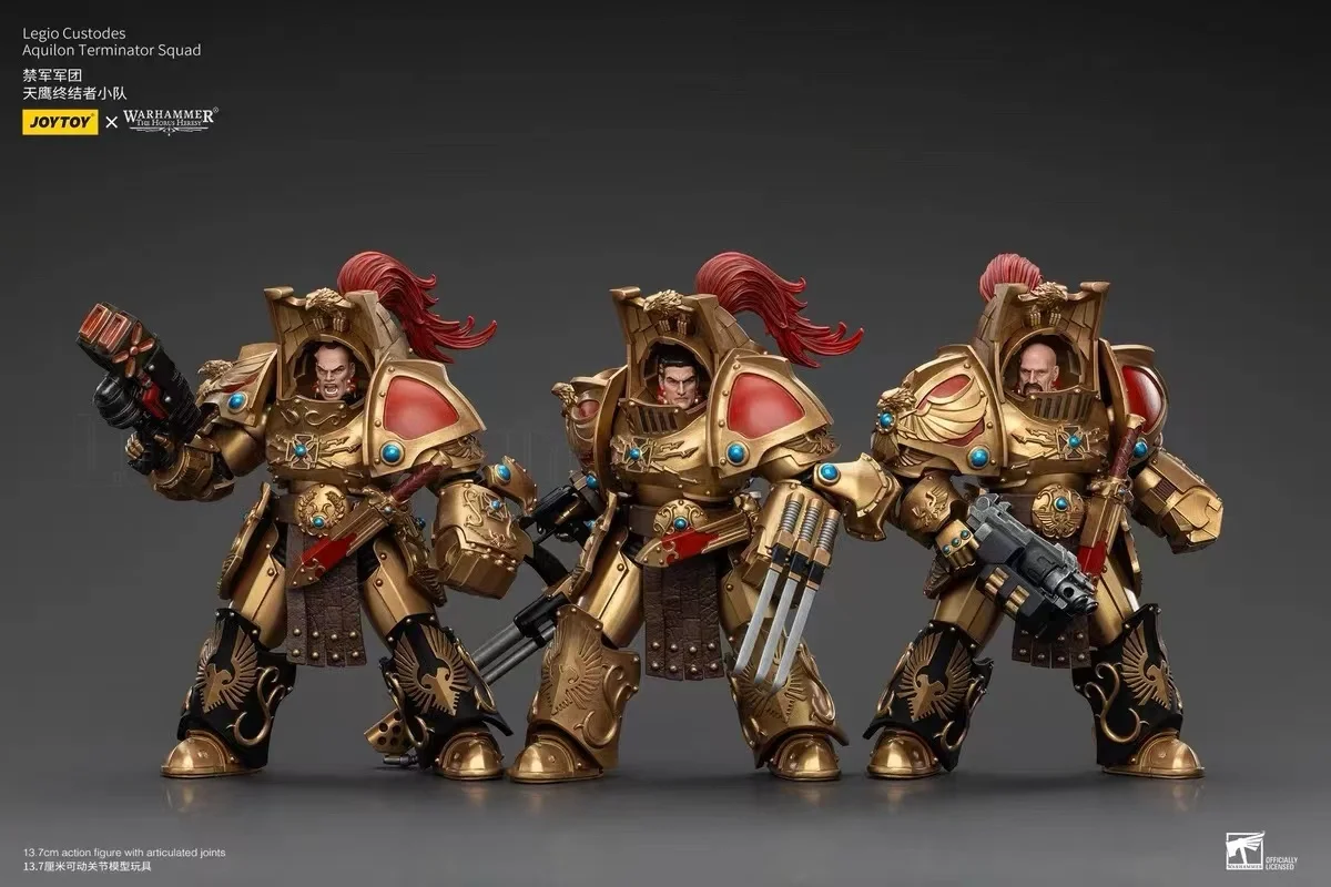 【In Stock】 JOYTOY Warhammer 40K Legio Custodes Aquilon Terminator Squad 1/18 Action Figure Military Model Collection Toys