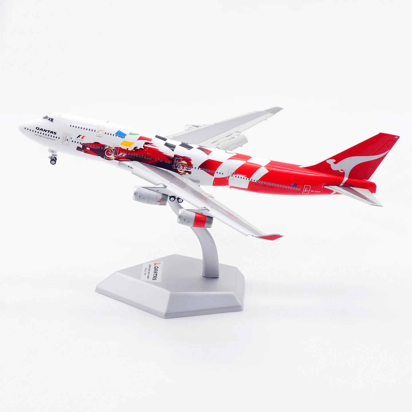 

B616503F Коллекционный самолет из сплава в подарок HX Модель 1:400 Qantas Airways Boeing B747-400 Литая под давлением модель самолета VH-OJC с клапанами вниз