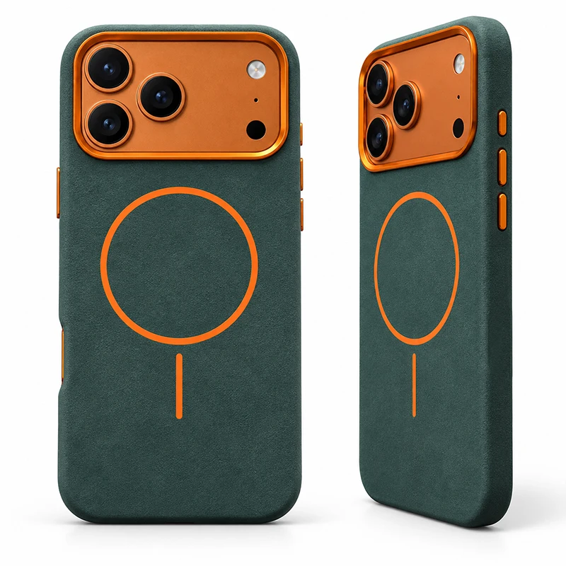 Luxury Leather Magnetic Phone Case, Full Coverage Shockproof Hard Protective Cover for iPhone 18 Pro Max 17 16 15 14 13