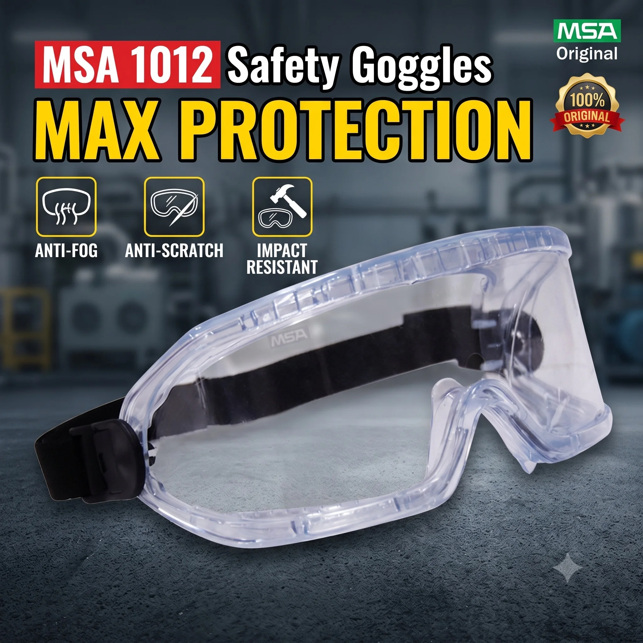 MSA Safety Goggles Over Glasses Engineering Ppe For Home And Workshop Gafas De Seguridad Industrial Lentes z87.1