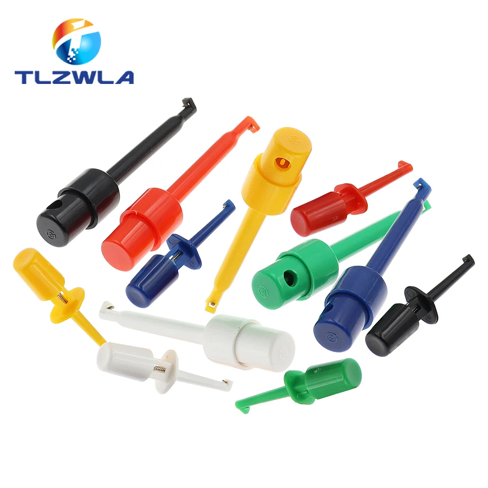 5PCS Multimeter Lead Wire Kit Test Hook Clip Grabbers Test Probe SMT/ SMD IC D20 Cable Welding for Diy Kit