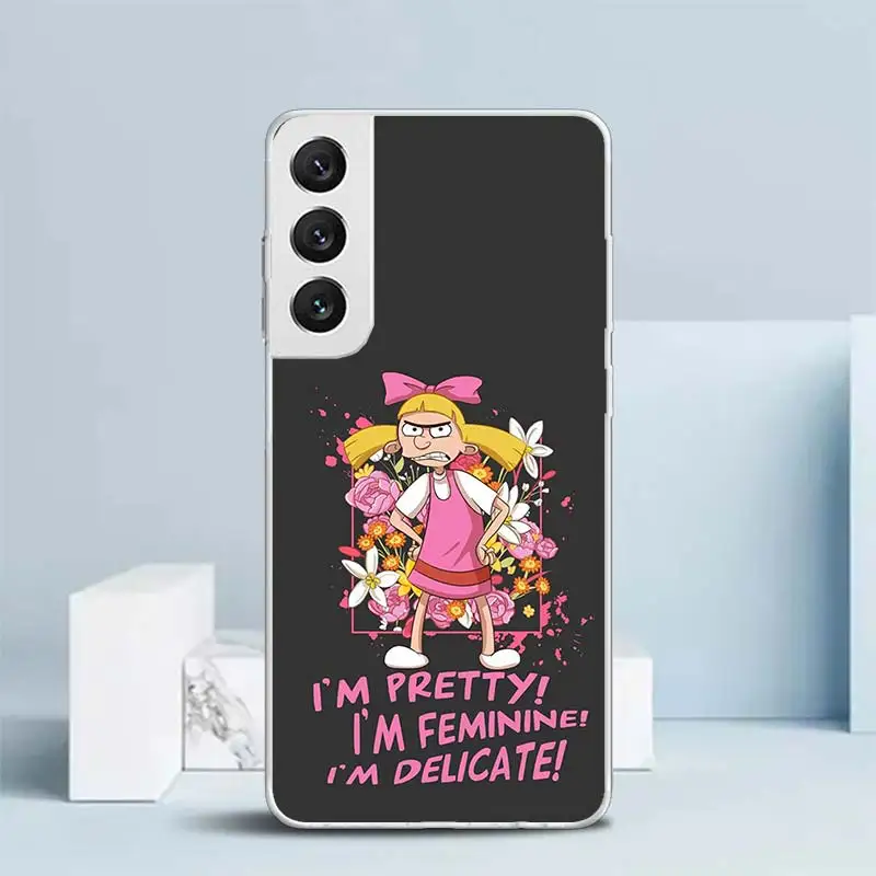 Cartoon Hey Arnold Fondos Soft Cover for Samsung Galaxy S23 S22 S21 Ultra S20 FE S10 Plus Print Phone Case S10E S9 S8 + Pattern