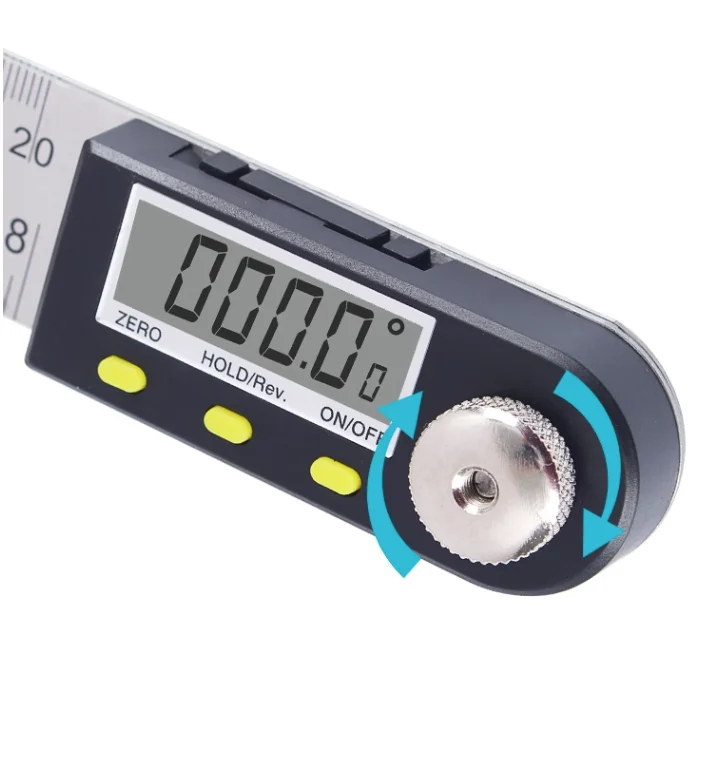 20CM High precision electronic angle ruler digital display angle ruler multifunctional stainless steel electronic ruler